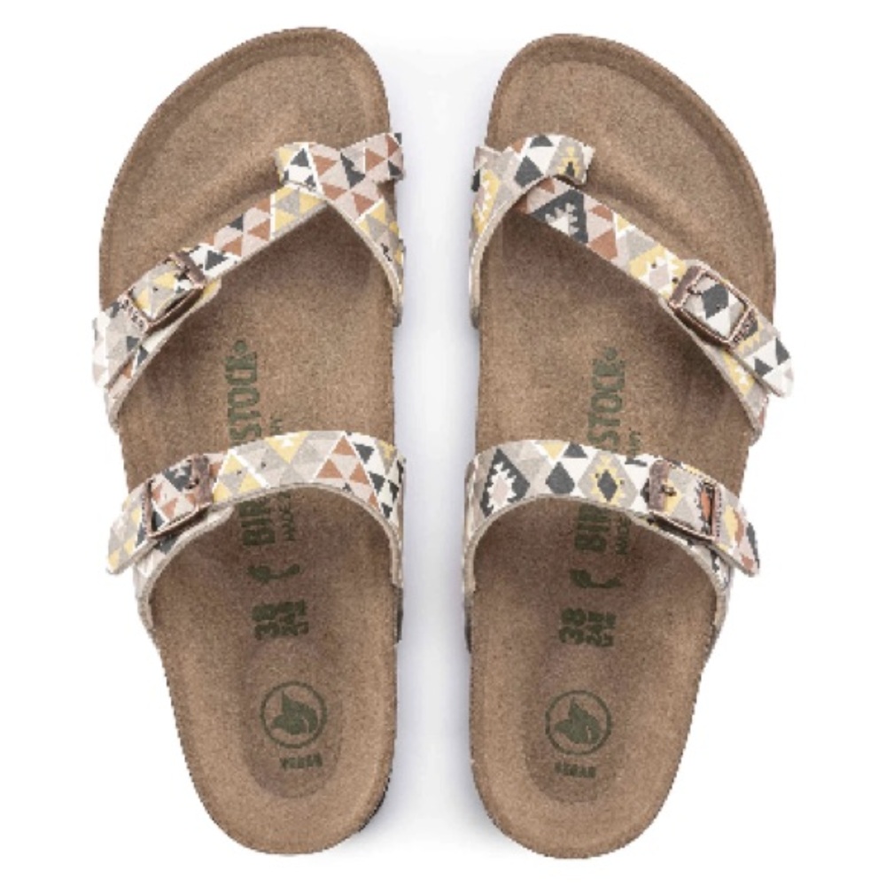 Birkenstock Mayari Vegan Birko-Flor Sandel Ethnic 38 RARE - Picture 2 of 7